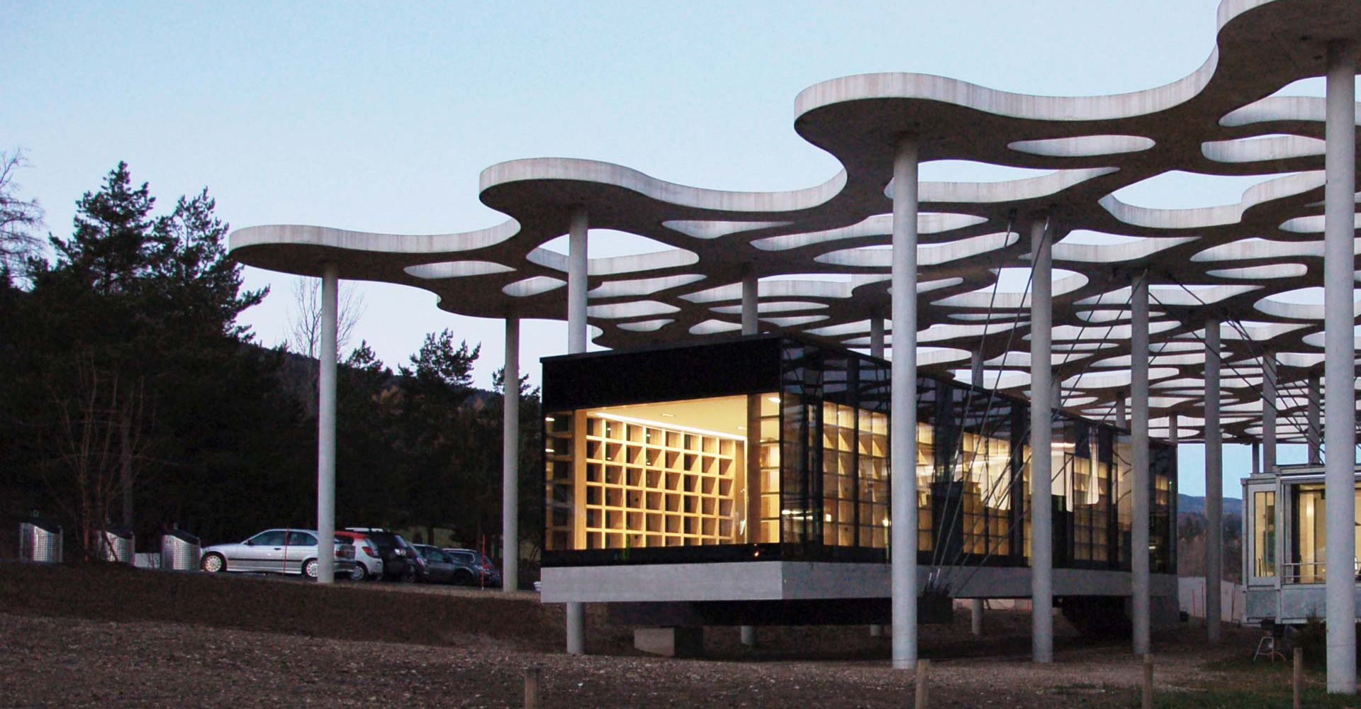 Cabane vue extérieure